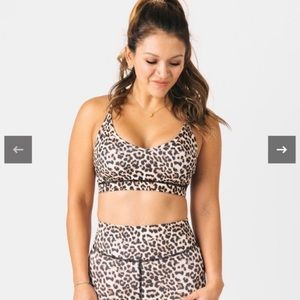 ZYIA Leopard Brilliant Mesh Sports Bra Cheetah